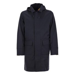 K-WAY Men's Hooded Waterproof Parka Men BLUE Outerwear